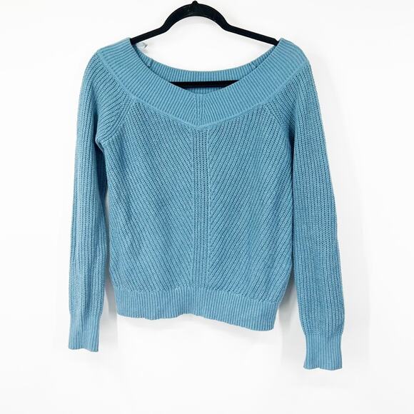 Abercrombie & Fitch Off-the-Shoulder Knit Sweater - Picture 1 of 6